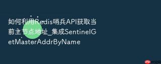 如何利用redis哨兵api获取当前主节点地址_集成sentinelgetmasteraddrbyname