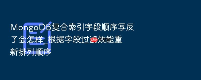 mongodb复合索引字段顺序写反了会怎样_根据字段过滤效能重新排列顺序
