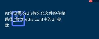 如何设置Redis持久化文件的存储路径_修改redis.conf中的dir参数