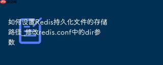 如何设置redis持久化文件的存储路径_修改redis.conf中的dir参数
