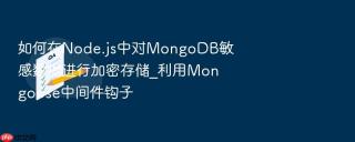 如何在Node.js中对MongoDB敏感数据进行加密存储_利用Mongoose中间件钩子