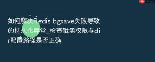 如何解决redis bgsave失败导致的持久化异常_检查磁盘权限与dir配置路径是否正确