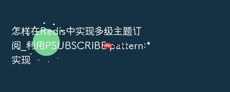 怎样在redis中实现多级主题订阅_利用psubscribe pattern:*实现