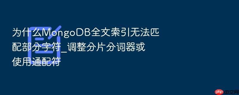 为什么mongodb全文索引无法匹配部分字符_调整分片分词器或使用通配符