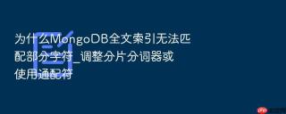 为什么mongodb全文索引无法匹配部分字符_调整分片分词器或使用通配符