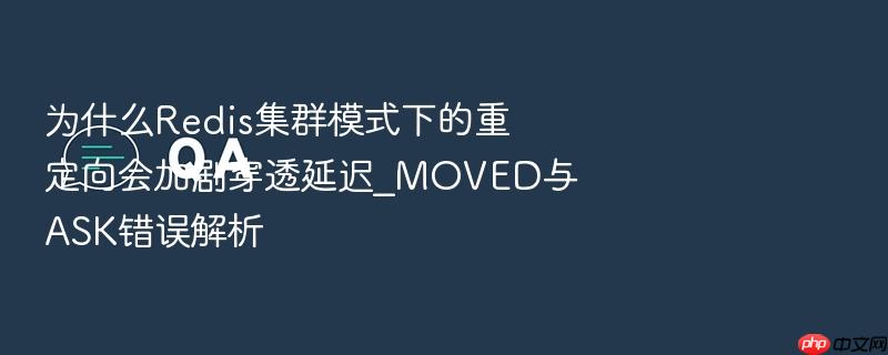 为什么redis集群模式下的重定向会加剧穿透延迟_moved与ask错误解析