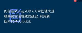 如何在mongodb 6.0中处理大规模事务回滚导致的延迟_利用新版本的持久化优化