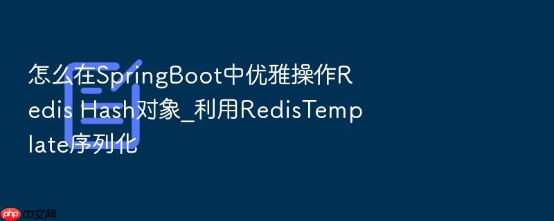 怎么在springboot中优雅操作redis hash对象_利用redistemplate序列化