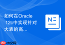 如何在Oracle 12c中实现针对大表的高效分区统计信息搜集？