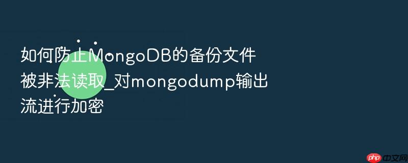 如何防止mongodb的备份文件被非法读取_对mongodump输出流进行加密