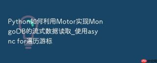 python如何利用motor实现mongodb的流式数据读取_使用async for遍历游标