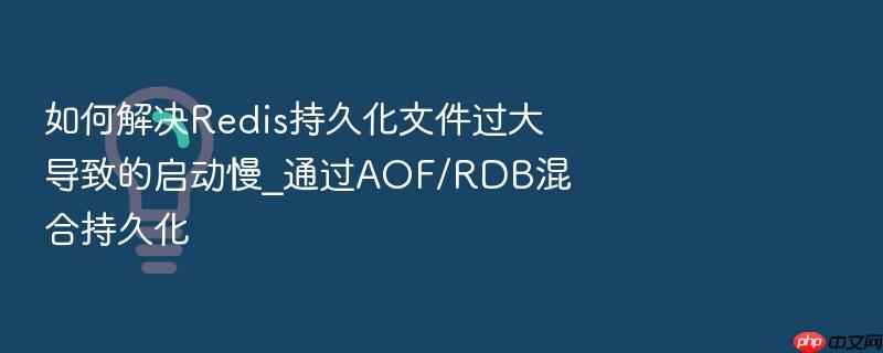 如何解决redis持久化文件过大导致的启动慢_通过aof/rdb混合持久化