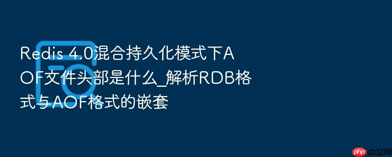 redis 4.0混合持久化模式下aof文件头部是什么_解析rdb格式与aof格式的嵌套