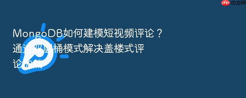mongodb如何建模短视频评论?通过双层桶模式解决盖楼式评论加载