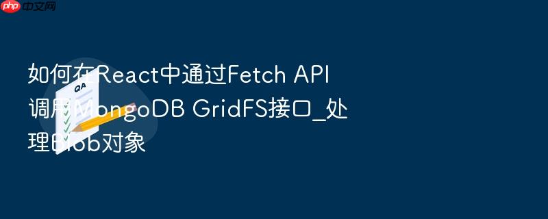如何在react中通过fetch api调用mongodb gridfs接口_处理blob对象