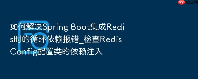 如何解决spring boot集成redis时的循环依赖报错_检查redisconfig配置类的依赖注入