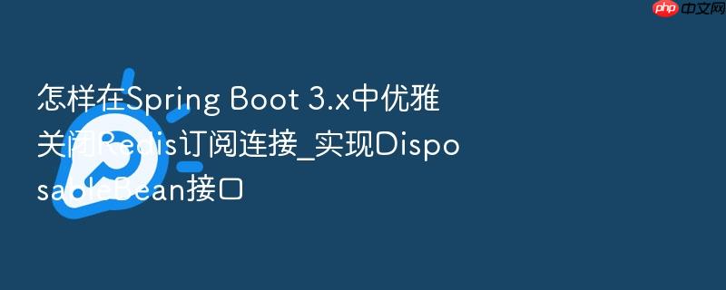 怎样在spring boot 3.x中优雅关闭redis订阅连接_实现disposablebean接口