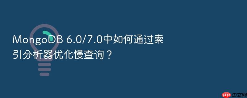 mongodb 6.0/7.0中如何通过索引分析器优化慢查询?
