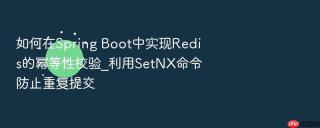如何在Spring Boot中实现Redis的幂等性校验_利用SetNX命令防止重复提交