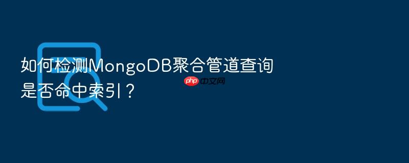 如何检测mongodb聚合管道查询是否命中索引?