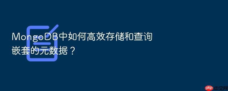 mongodb中如何高效存储和查询嵌套的元数据?