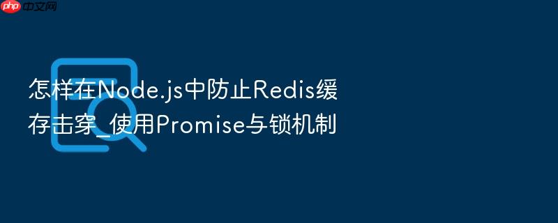 怎样在node.js中防止redis缓存击穿_使用promise与锁机制