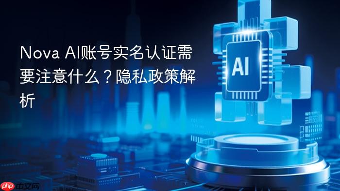 nova ai账号实名认证需要注意什么?隐私政策解析