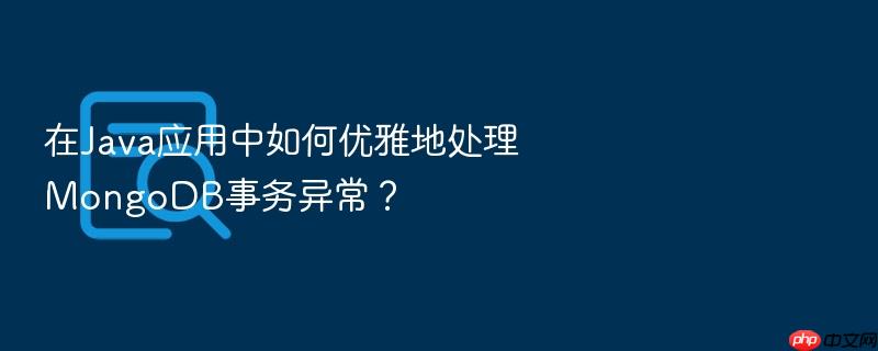 在java应用中如何优雅地处理mongodb事务异常?