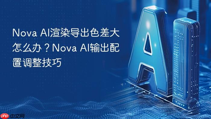 nova ai渲染导出色差大怎么办?nova ai输出配置调整技巧