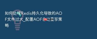 如何处理redis持久化导致的aof文件过大_配置aof自动重写策略