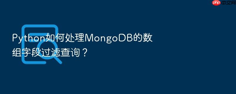 python如何处理mongodb的数组字段过滤查询？