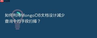 如何利用mongodb文档设计减少查询中的字段扫描?