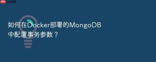 如何在Docker部署的MongoDB中配置事务参数？