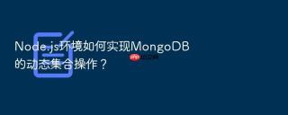 node.js环境如何实现mongodb的动态集合操作?