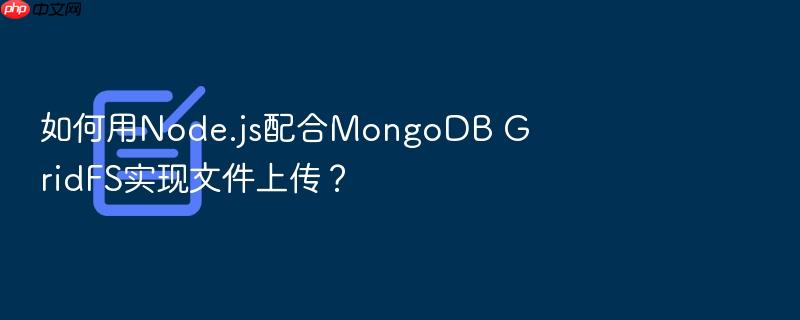 如何用node.js配合mongodb gridfs实现文件上传?
