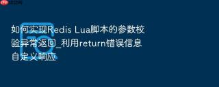如何实现Redis Lua脚本的参数校验异常返回_利用return错误信息自定义响应