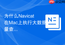 为什么Navicat在Mac上执行大数据量查询时比Windows更费电？