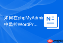 如何在phpMyAdmin中监控WordPress的Active Connections？