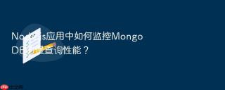 node.js应用中如何监控mongodb的慢查询性能？
