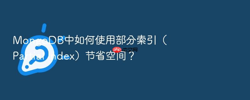 mongodb中如何使用部分索引(partial index)节省空间?