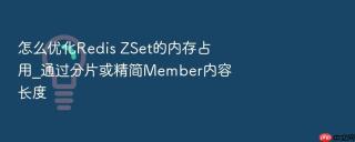 怎么优化Redis ZSet的内存占用_通过分片或精简Member内容长度