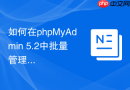如何在phpMyAdmin 5.2中批量管理多个用户的访问权限？