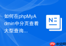 如何在phpMyAdmin中分页查看大型查询结果
