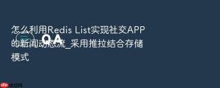 怎么利用Redis List实现社交APP的新闻动态流_采用推拉结合存储模式