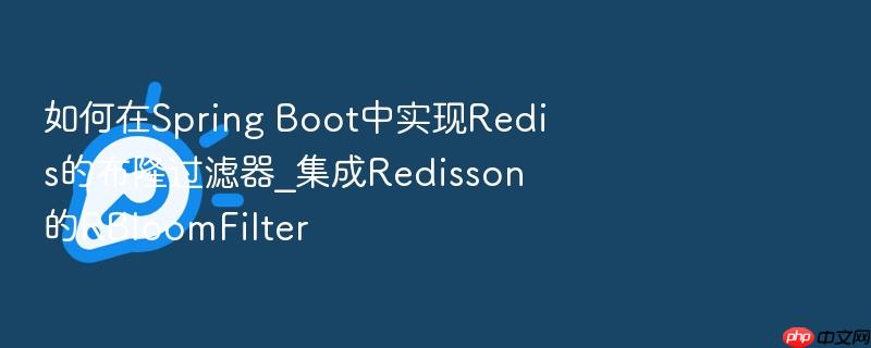 如何在spring boot中实现redis的布隆过滤器_集成redisson的rbloomfilter