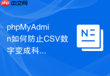 phpMyAdmin如何防止CSV数字变成科学计数法