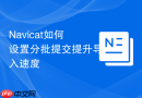Navicat如何设置分批提交提升导入速度