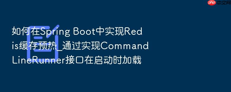 如何在spring boot中实现redis缓存预热_通过实现commandlinerunner接口在启动时加载