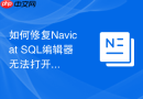 如何修复Navicat SQL编辑器无法打开的问题