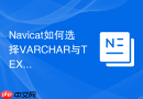 Navicat如何选择VARCHAR与TEXT字段类型